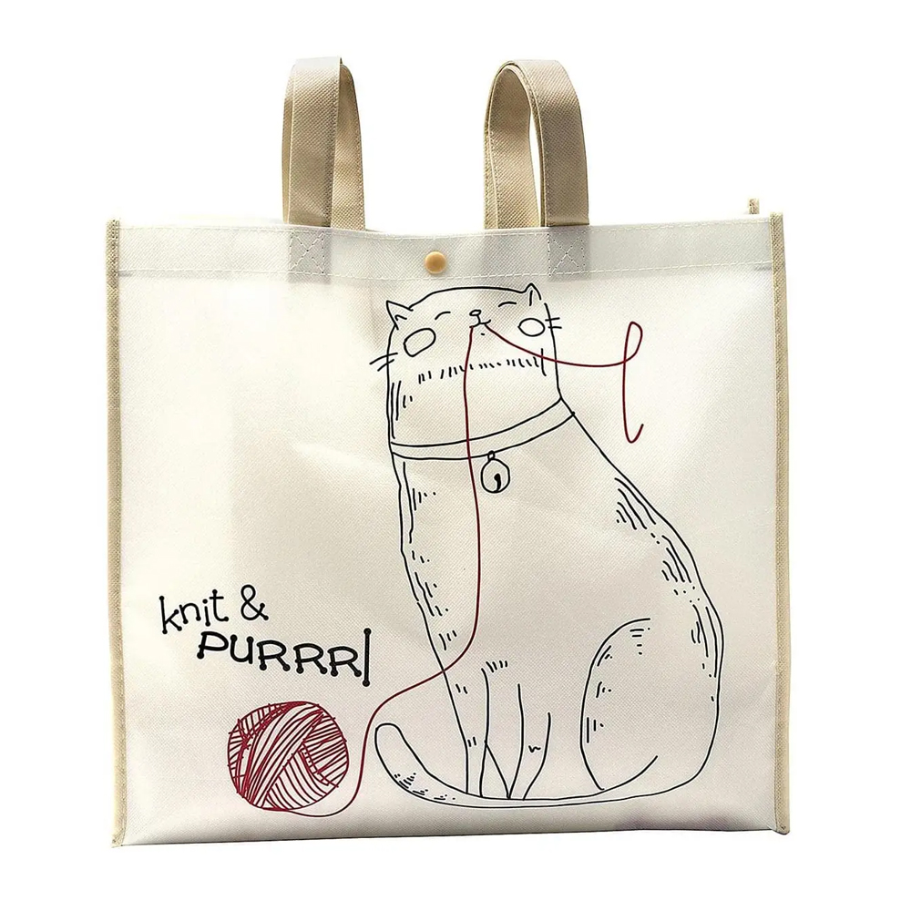 Knit And Purrrl Reusable Tote - CLOSEOUT