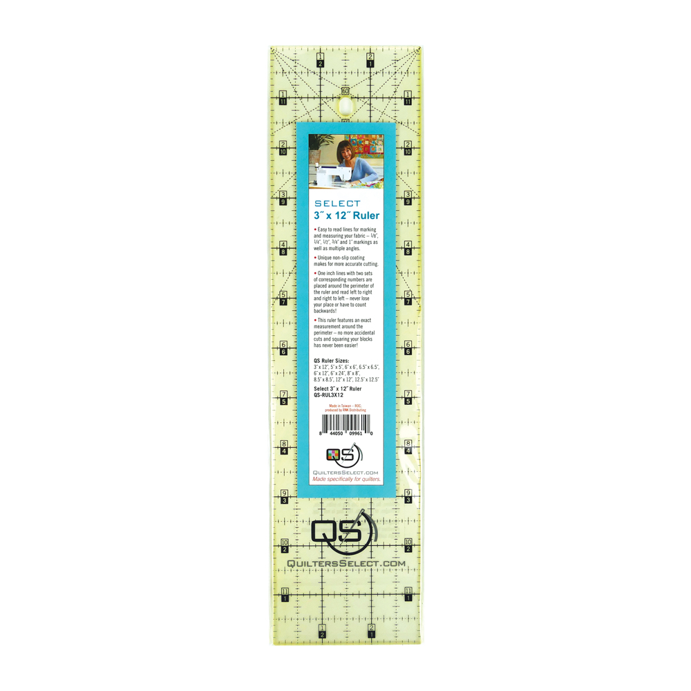 Quilters Select 3" x 12" Non-Slip Ruler