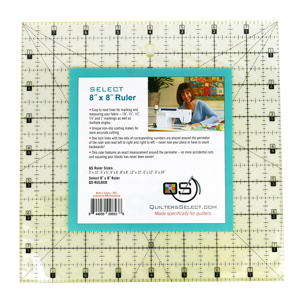 Quilters Select 8" x 8" Non-Slip Ruler