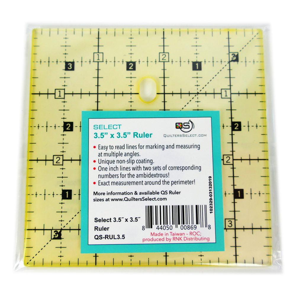 Quilters Select 3.5" x 3.5" Non-Slip Ruler