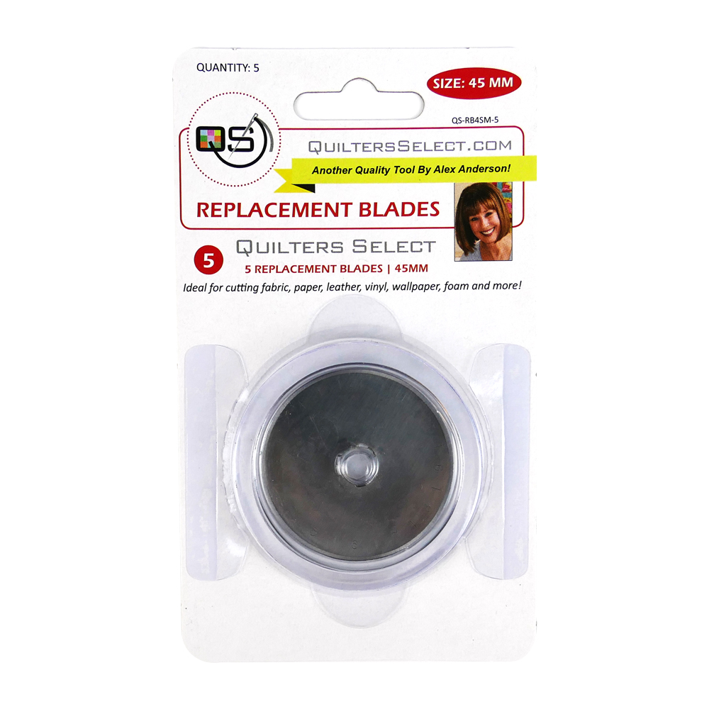 Quilters Select 45mm Deluxe Rotary Blade Replacements - 5 Blade Pack