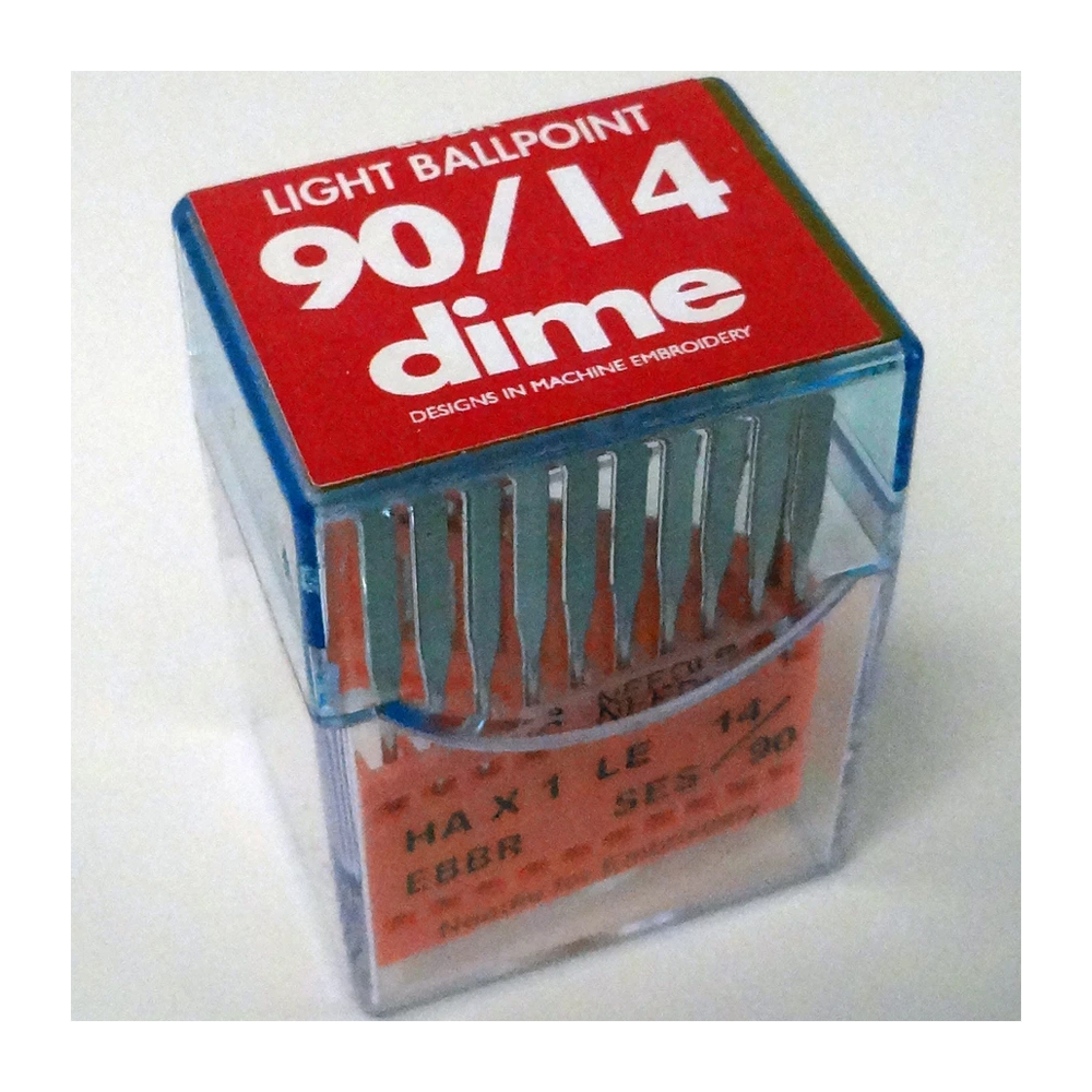 DIME Embroidery Needles by Triumph 90/14 Light Ball Point HAX1 LE EBBR - 20 Pack