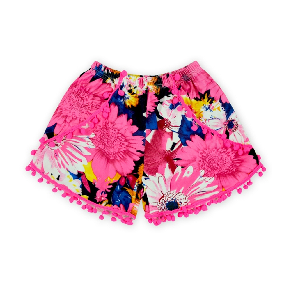 Pom-Pom Shorts - JUMBO FLORAL - CLOSEOUT