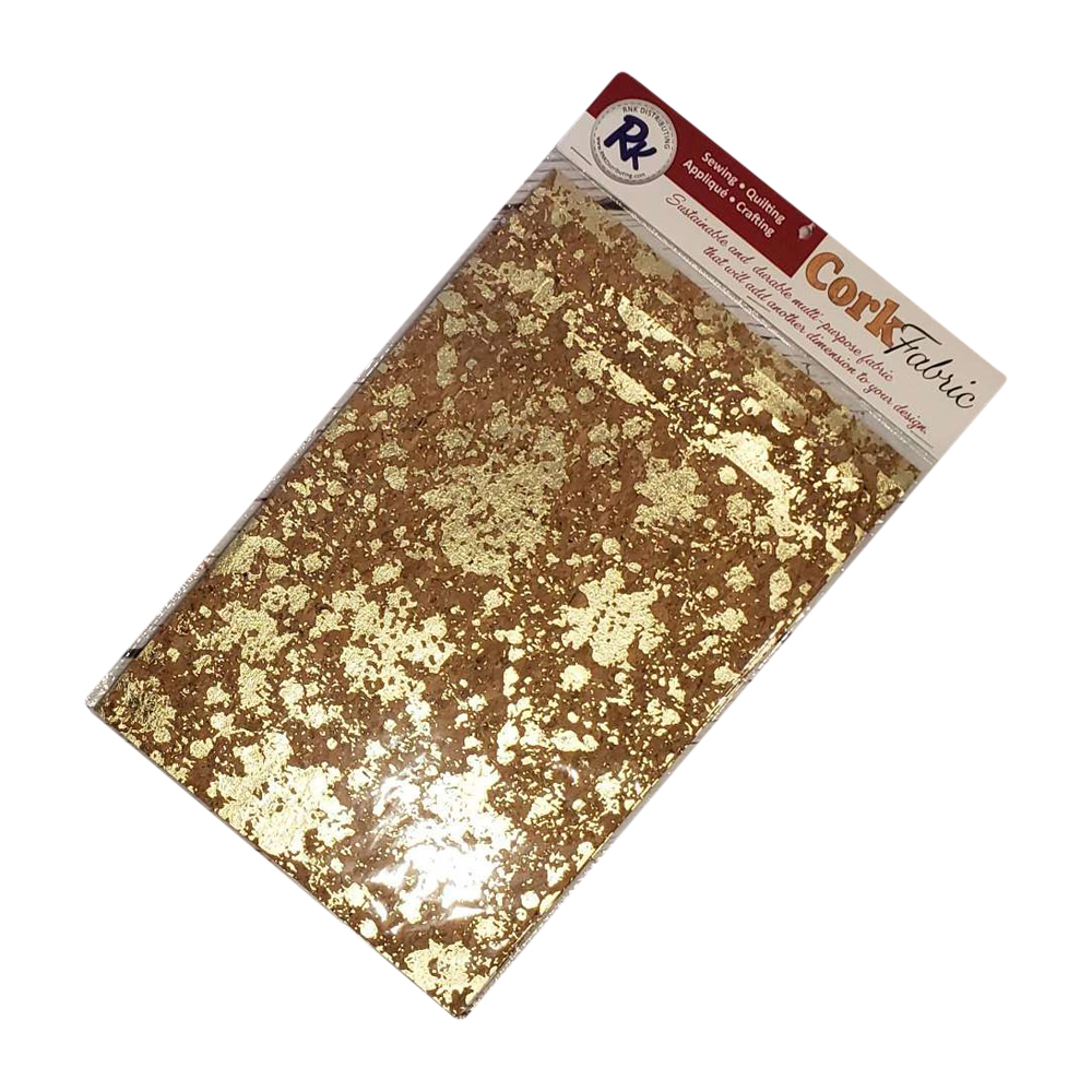 RNK Cork Fabric - Package of 5 - 8.5" x 11" Sheets - Gold