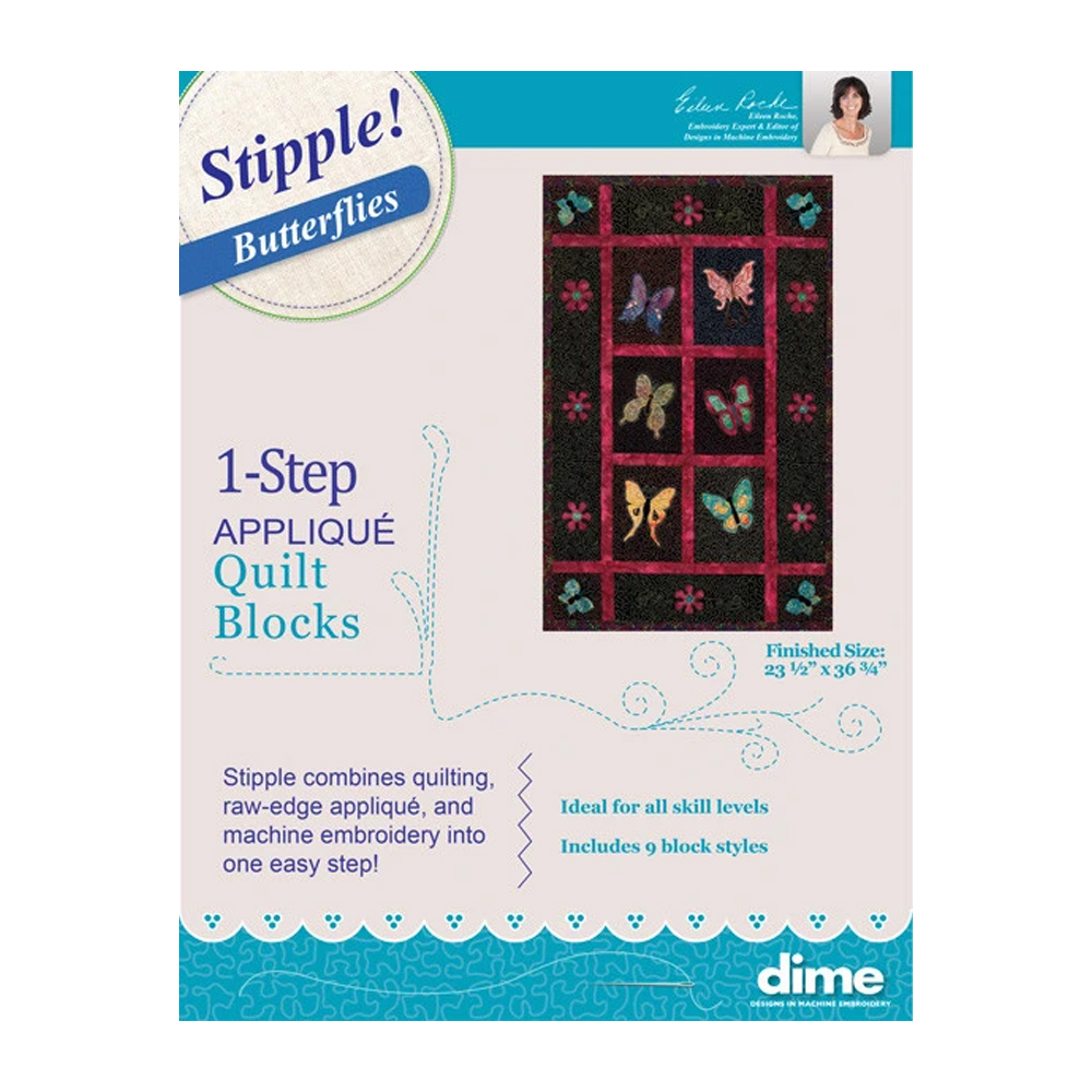 One Step Quilting & Applique Stipple - Butterflies from Eileen Roche STP0050
