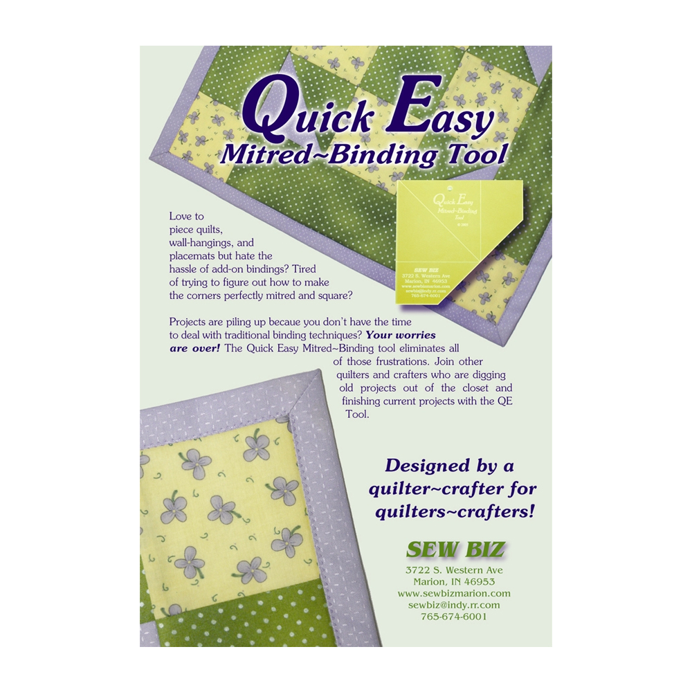 Quick Easy Mitered BINDING Tool by Donelle McAdams - Sew Biz