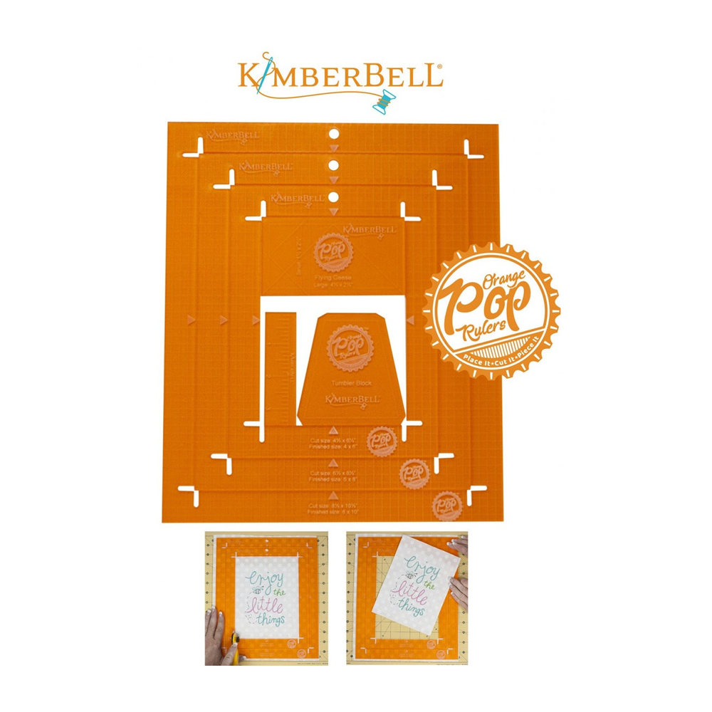 KimberBell Designs Orange Pop Ruler Rectangle Set