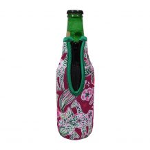 The Coral Palms� 12oz Long Neck Zipper Neoprene Bottle Coolie - Spotted Ya! Collection - CLOSEOUT