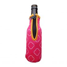 The Coral Palms® 12oz Long Neck Zipper Neoprene Bottle Coolie - CLOVER - CLOSEOUT