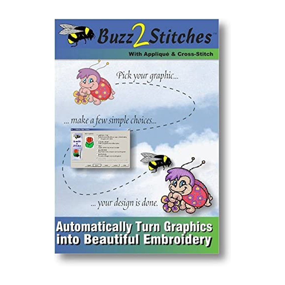 Buzz Tools - Buzz2Stitches With Applique & Cross Stitch Embroidery Digitizing Software