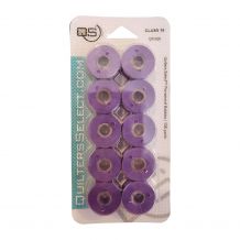 Quilters Select - Select Para Cotton Poly 80wt Thread Class 15 Pre-Wound Bobbins - 10/pack - Deep Iris