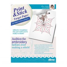 Print & Stick Target Paper by DIME Designs in Machine Embroidery