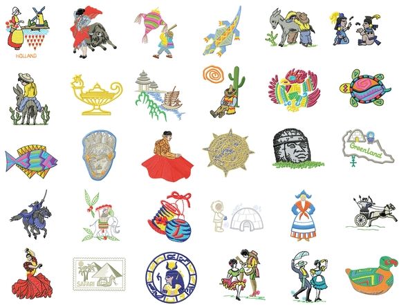 World Culture by Gunold Embroidery Designs on CD 970271 NEW LOW PRICE