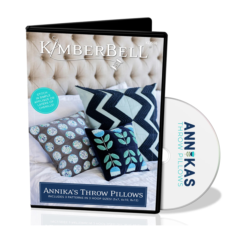 Annika's Throw Pillows Machine Embroidery Designs by Kimberbell Designs KD596