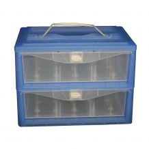 RNK 30 Spool Thread Two-Drawer Carrier Storage Box With Carry Handle