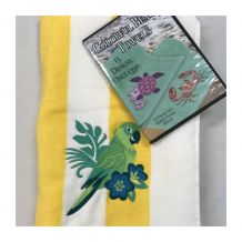 Colorful Beach Towels - 15 Embroidery Designs by Dakota Collectibles CD-ROM + INSTANT DOWNLOAD 970740