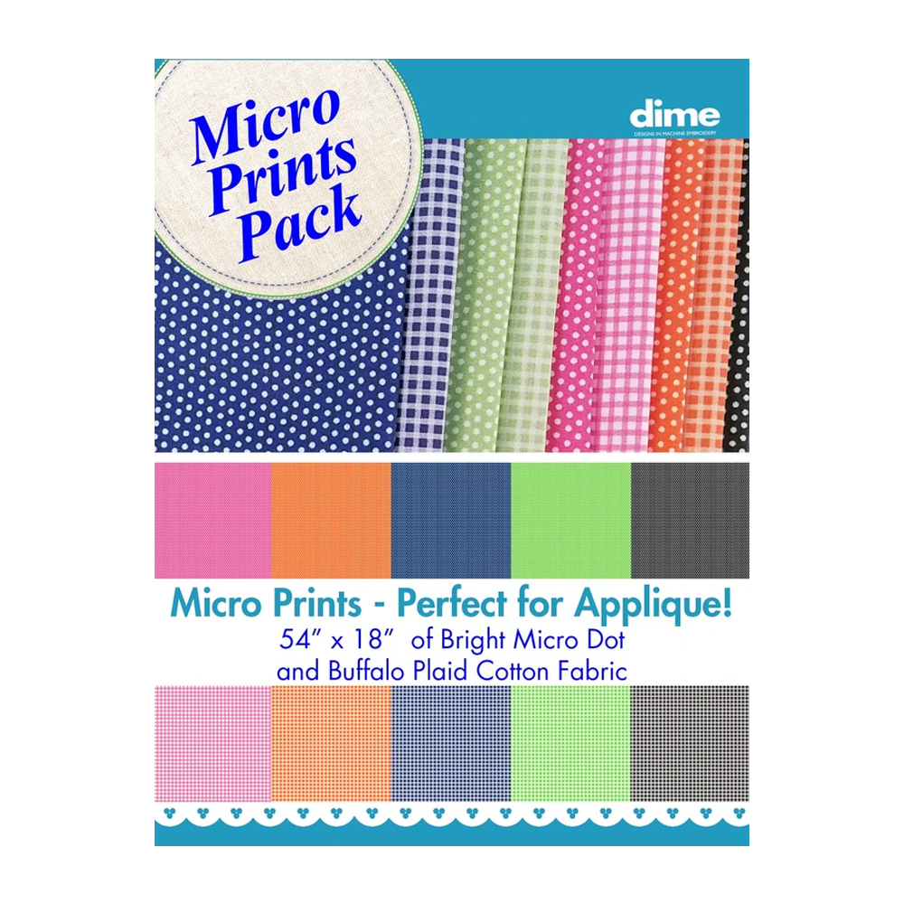Micro Prints Fabric Pack from DIME Designs in Machine Embroidery
