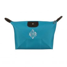 Microfiber Cosmetic Bag Embroidery Blanks - TURQUOISE - CLOSEOUT