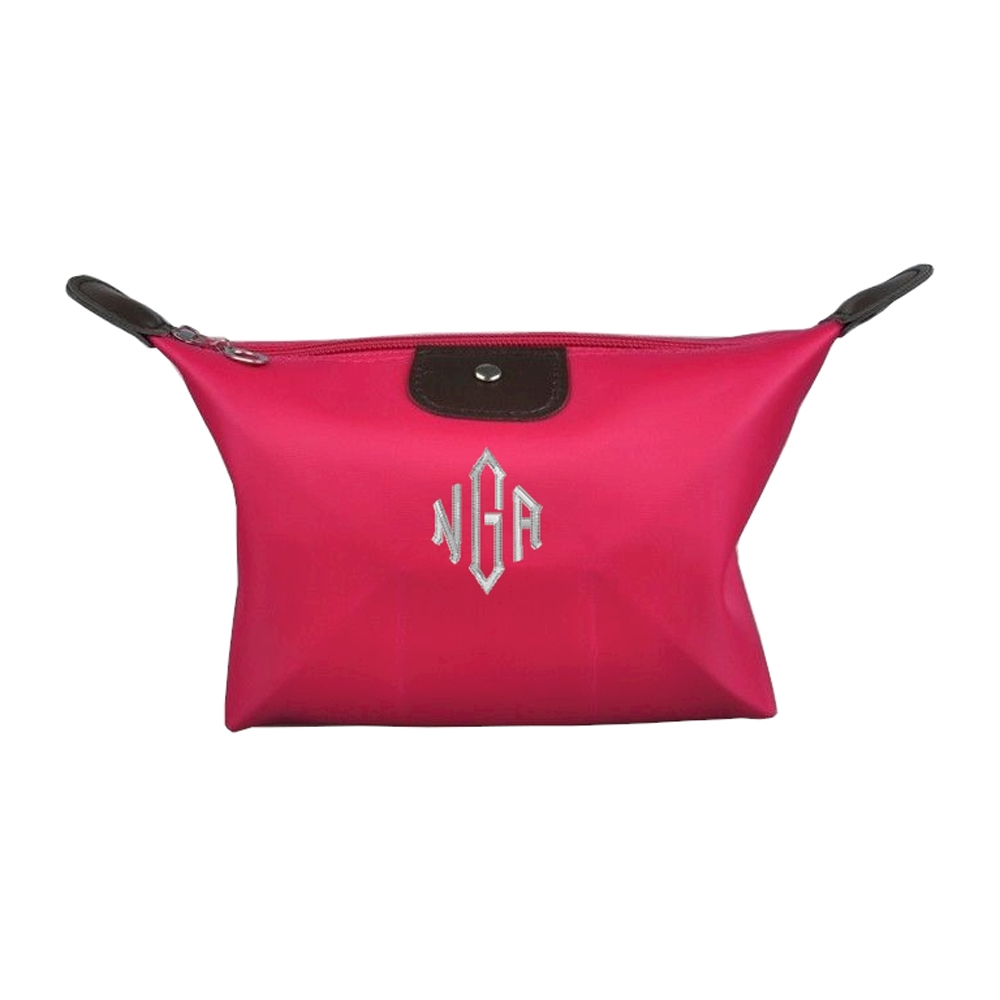 Microfiber Cosmetic Bag Embroidery Blanks - HOT PINK - CLOSEOUT