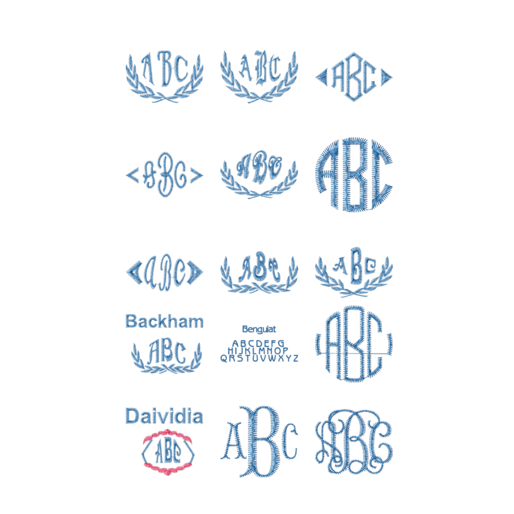 Font Collection Volume 3: Monogram Fonts by Designs in Machine Embroidery DIME - DOWNLOAD ONLY