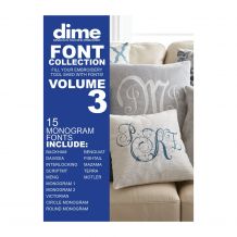 Font Collection Volume 3: Monogram Fonts by Designs in Machine Embroidery DIME - DOWNLOAD ONLY