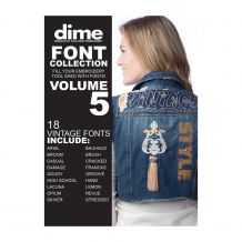 Font Collection Volume 5: Vintage Fonts Designs in Machine Embroidery DIME - DOWNLOAD ONLY