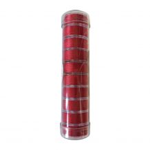 Fil-Tec Clear-Glide Size L Polyester Prewound Bobbins Tube of 10 Size L- Candy Apple Red