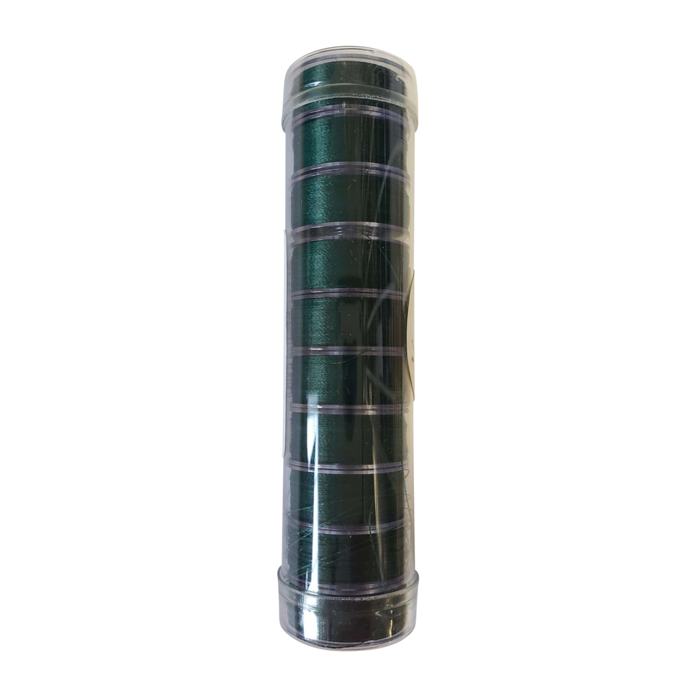 Fil-Tec Clear-Glide Size L Polyester Prewound Bobbins Tube of 10 - Totem Green
