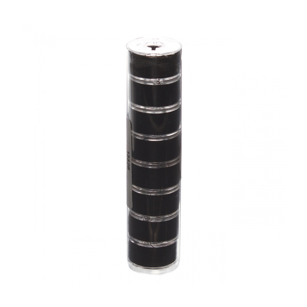 Fil-Tec Clear-Glide Polyester 15-Class Pre-Wound Bobbins Tube of 8 - Black - CLOSEOUT