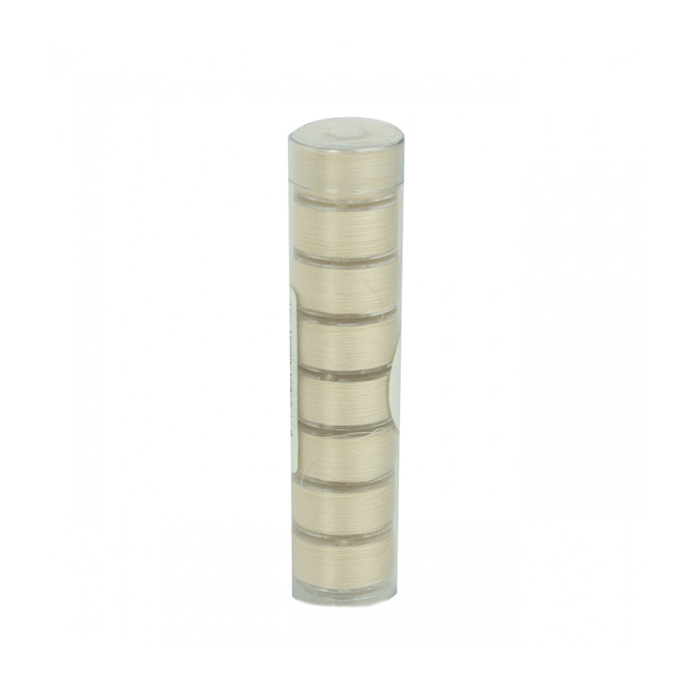 Fil-Tec Clear-Glide Polyester 15-Class Pre-Wound Bobbins Tube of 8 - Cream