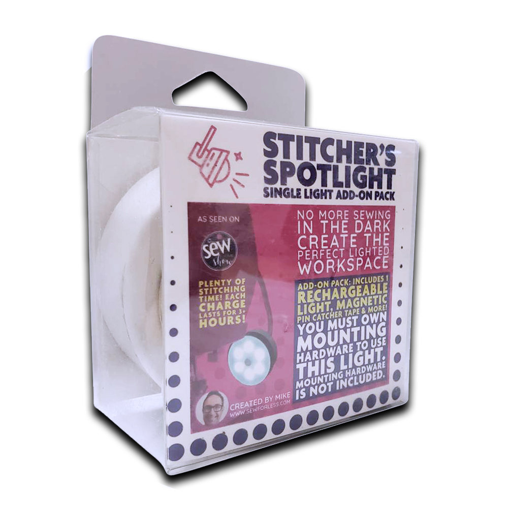 The Original Stitcher's Spotlight Rechargeable Sewing Light Add-On Pack (No Mounting Hardware Included)