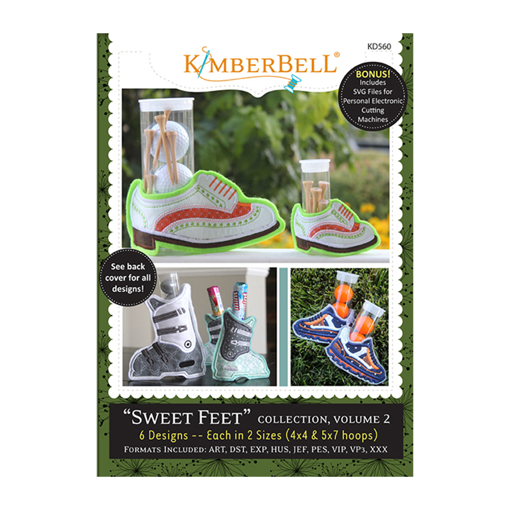 Sweet Feet Collection, Volume 2 Embroidery Designs by Kimberbell Designs KD560 - CLOSEOUT