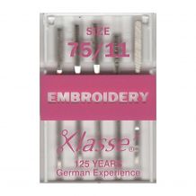 Klasse Embroidery Needles 75/11 - 5 Needle Pack
