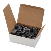 Fil-Tec Clear-Glide Pre-Wound Polyester Bobbins - Box of 100 Size L - 13077 - Black