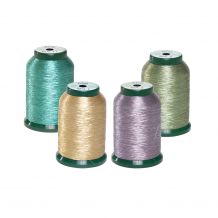 KingStar Metallic Embroidery Thread - 1000m Spools - 4 Color Quilting Quartet