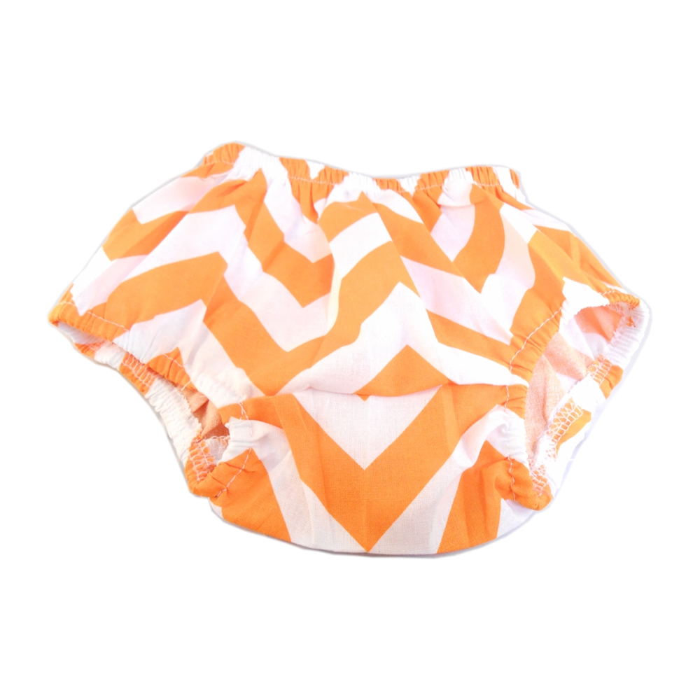 Big Print Chevron Diaper Cover - ORANGE