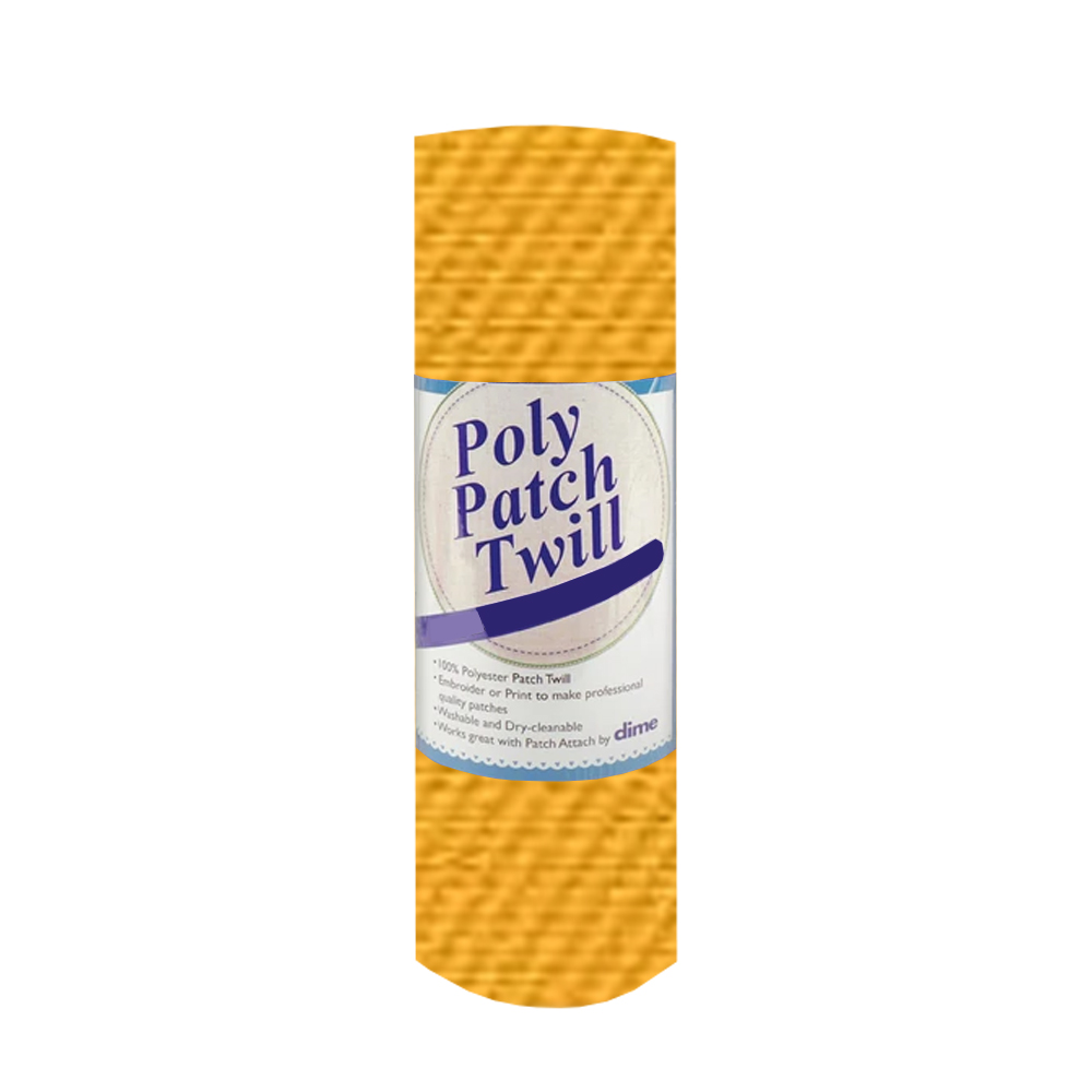 Poly Patch Twill Fabric - 13.5" x 36" Sheet - Athletic Gold