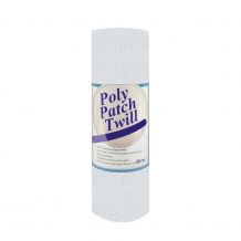 Poly Patch Twill Fabric - 13.5" x 36" Sheet - White