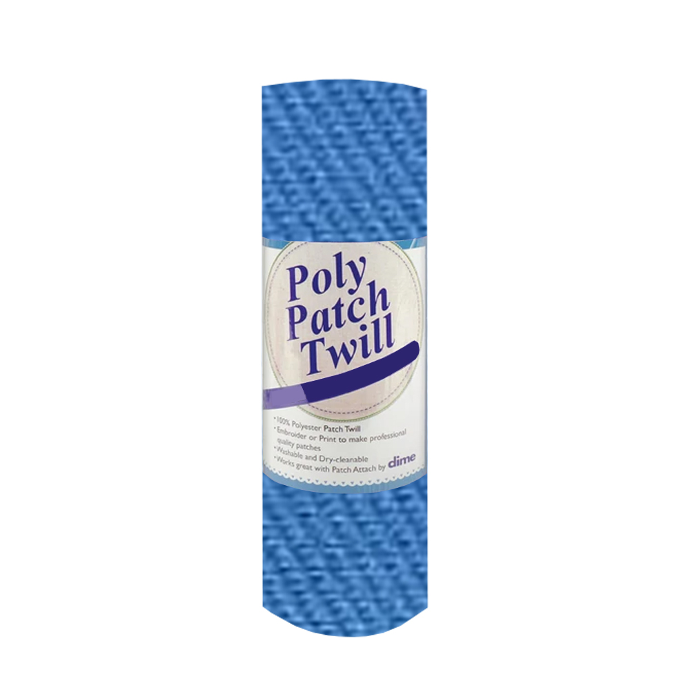 Poly Patch Twill Fabric - 13.5" x 36" Sheet - Columbia Blue