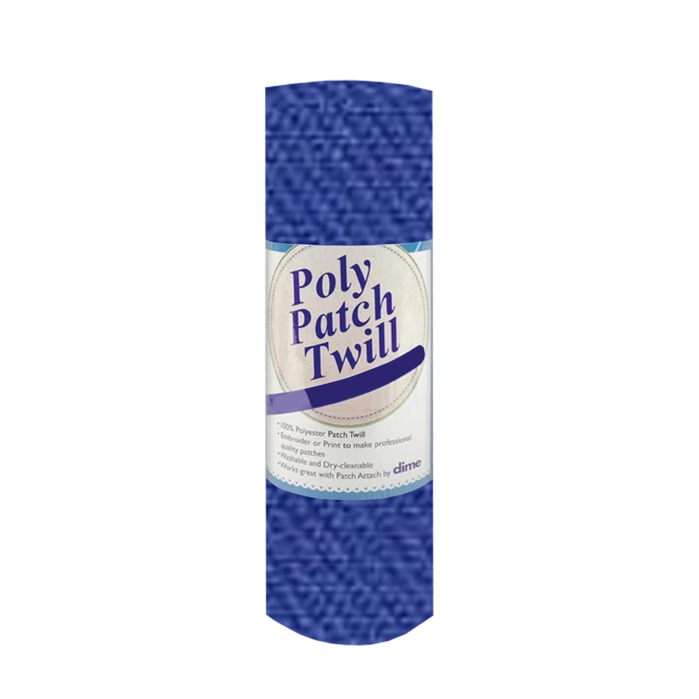 Poly Patch Twill Fabric - 13.5" x 36" Sheet - Royal Blue