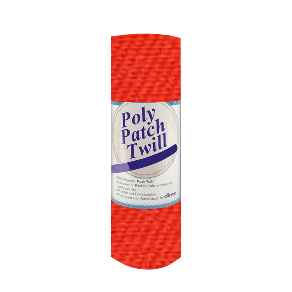 Poly Patch Twill Fabric - 13.5" x 36" Sheet - Orange