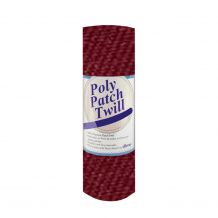 Poly Patch Twill Fabric - 13.5" x 36" Sheet - Maroon