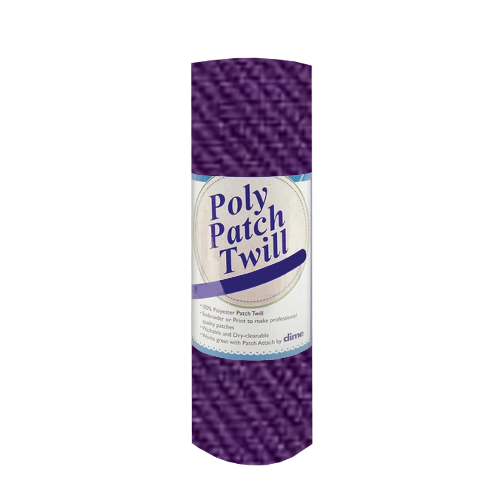 Poly Patch Twill Fabric - 13.5" x 36" Sheet - Purple