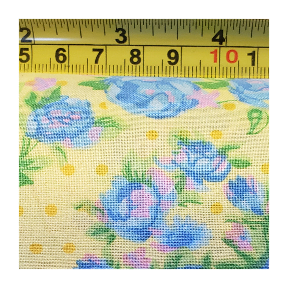 Printed Cotton Quilting Fabric - Rose Yellow - Fat Quarter