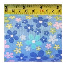 Printed Cotton Quilting Fabric - Flower Field Blue - Fat Quarter