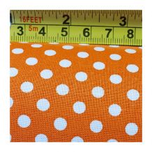 Printed Cotton Quilting Fabric - Dots Orange - Fat Quarter