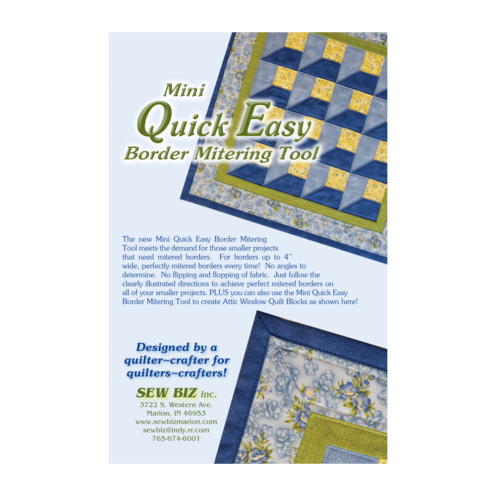 MINI Quick Easy BORDER Mitering Tool by Donelle McAdams - Sew Biz