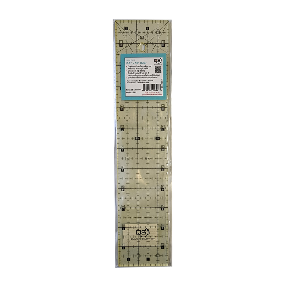 Quilters Select 2.5" x 12" Non-Slip Ruler