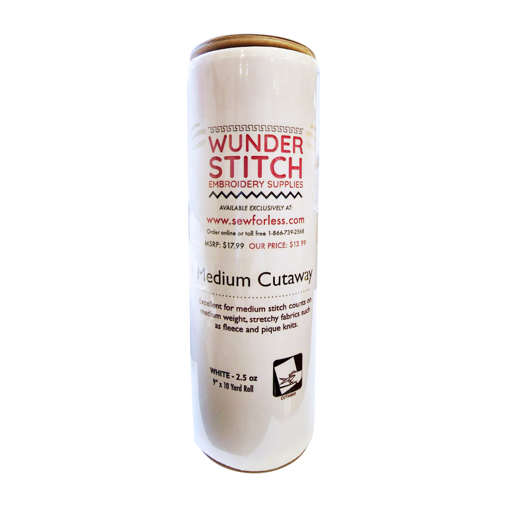 WunderStitch 2.5oz Medium Weight Cutaway Embroidery Stabilizer 9in x 10yd Roll