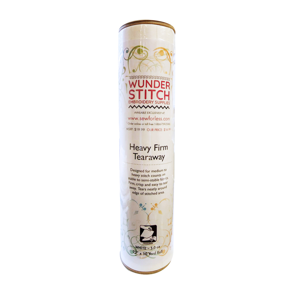 WunderStitch 3.0oz Heavy Weight Tearaway Embroidery Stabilizer 12in x 10yd Roll